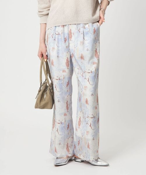 green label relaxing/マーブル プリント パンツ/イージーパンツ