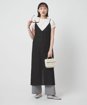 green label relaxing/シアー クロス ステッチ ワンピース/キャミソールワンピース