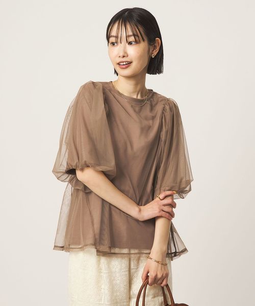 green label relaxing/チュール 2WAY プルオーバー/Tシャツ / カットソー