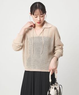 green label relaxing/メッシュ ポロプルオーバー/ニット / セーター