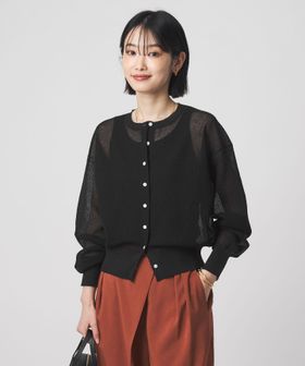 green label relaxing/シアー フォルム カーディガン ウォッシャブル/カーディガン / ボレロ