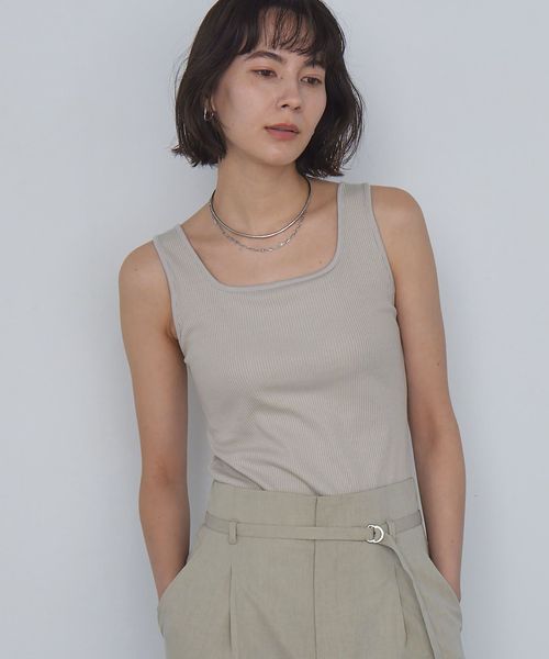 green label relaxing/デコルテタンクトップ/タンクトップ / キャミソール