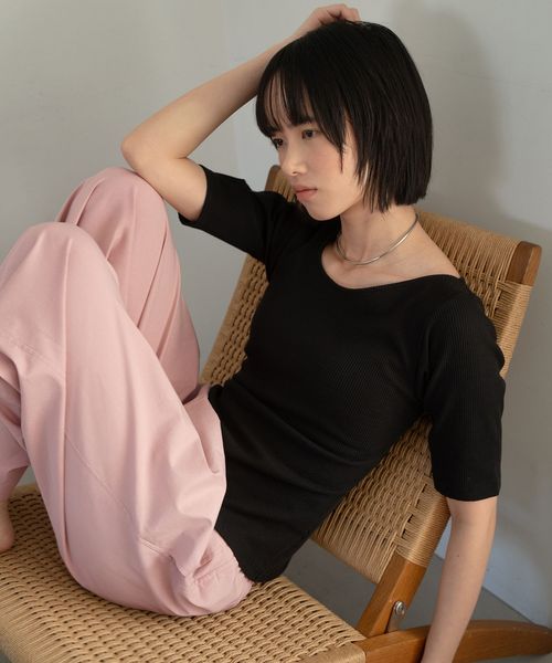 green label relaxing/カップデザインネックTシャツ/Tシャツ / カットソー