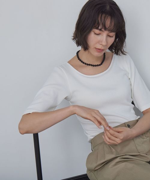 green label relaxing/カップデザインネックTシャツ/Tシャツ / カットソー