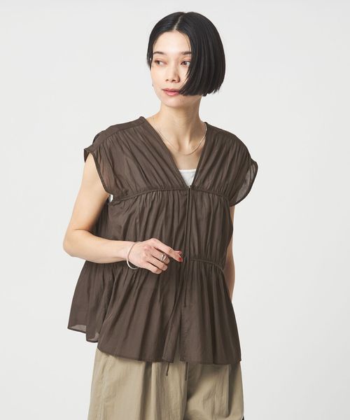 green label relaxing/ボリューム 2WAY リボン ノースリーブ ブラウス/シャツ / ブラウス