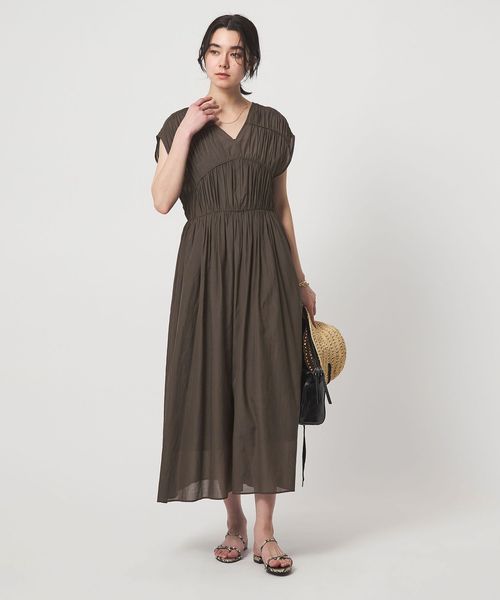 green label relaxing/ティアード ギャザー ワンピース/ワンピース