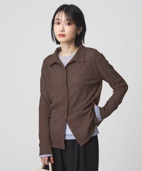 green label relaxing/シアー サーマル ポロカーディガン/カーディガン / ボレロ