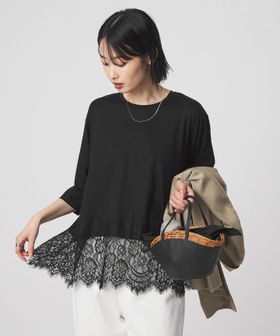 green label relaxing/スソ レース プルオーバー カットソー/Tシャツ / カットソー