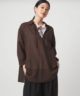 green label relaxing/【WEB限定】＜at ease＞シアー スキッパー シャツ/シャツ / ブラウス