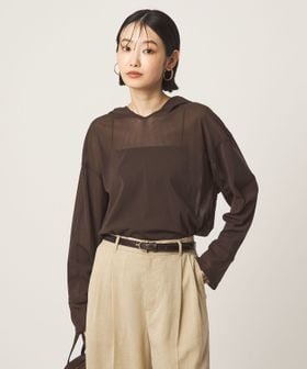 green label relaxing/シアー フーディー プルオーバー カットソー/Tシャツ / カットソー