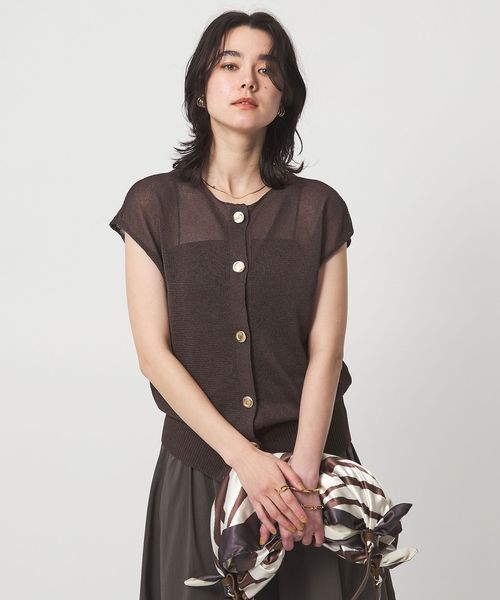 green label relaxing/ペーパー ボタン 2WAY ジレ ウォッシャブル/ニット / セーター