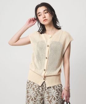 green label relaxing/ペーパー ボタン 2WAY ジレ ウォッシャブル/ニット / セーター