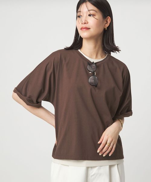 green label relaxing/【WEB限定】＜at ease＞ドルマン カットソー 接触冷感/Tシャツ / カットソー