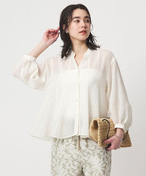green label relaxing/ラミーライク マチ フレア ブラウス/シャツ / ブラウス