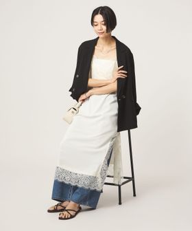 green label relaxing/レース Vネック キャミソール ワンピース/キャミソールワンピース