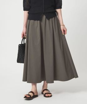 green label relaxing/WONDER CLOTH ボリューム スカート マシンウォッシャブル ストレッチ 接触冷感 吸水速乾/ミモレ / ロング