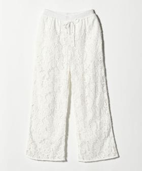 green label relaxing/カットワークレース パンツ/イージーパンツ