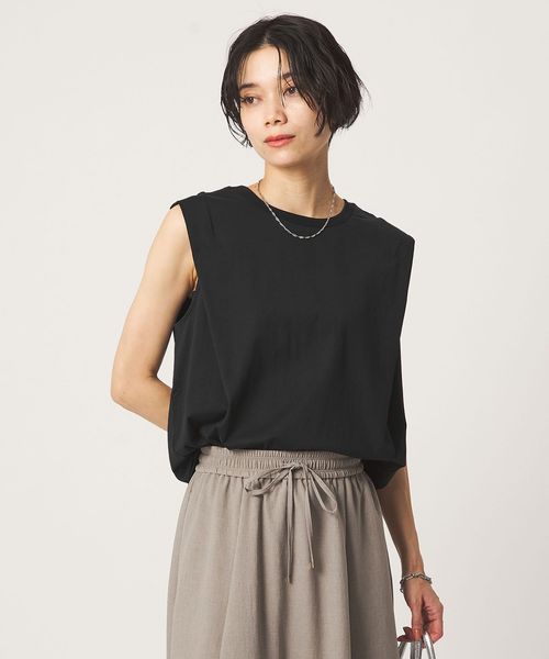 green label relaxing/ショルダータック ノースリーブ プルオーバー カットソー/Tシャツ / カットソー