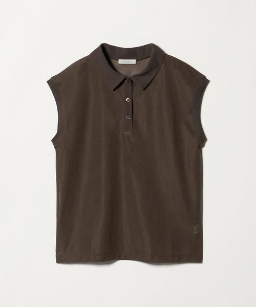 green label relaxing/シアー メッシュ ポロカットソー/Tシャツ / カットソー
