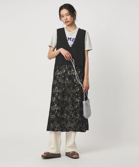 green label relaxing/レース ドッキング ワンピース/ワンピース