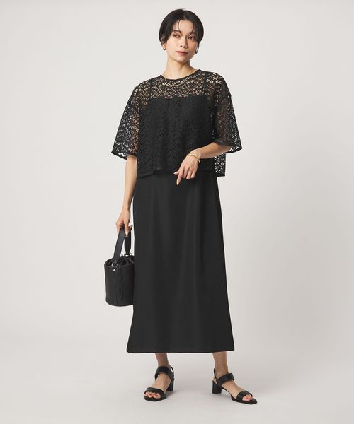 green label relaxing/レースブラウス×キャミソールワンピース セット/ワンピース