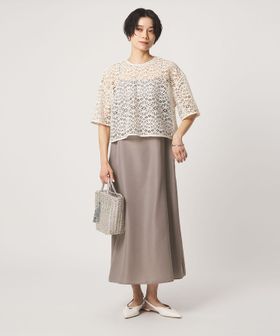 green label relaxing/レースブラウス×キャミソールワンピース セット/ワンピース