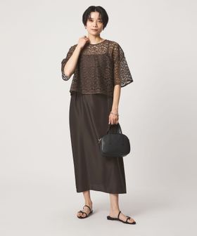 green label relaxing/レースブラウス×キャミソールワンピース セット/ワンピース