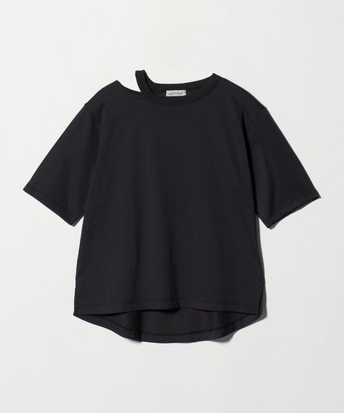 green label relaxing/デコルテスリット Tシャツ 吸水速乾/Tシャツ / カットソー
