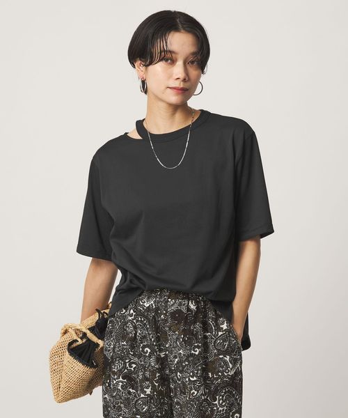 green label relaxing/デコルテスリット Tシャツ 吸水速乾/Tシャツ / カットソー