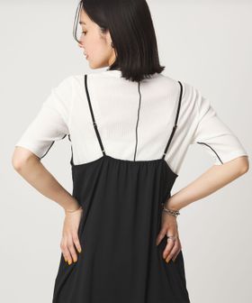 green label relaxing/【WEB限定】＜at ease＞シアーテレコ バイカラー カットソー/Tシャツ / カットソー