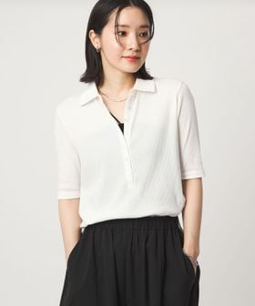 green label relaxing/【WEB限定】＜at ease＞シアーテレコ エリツキ カットソー/Tシャツ / カットソー