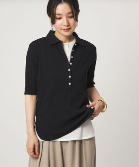 green label relaxing/【WEB限定】＜at ease＞シアーテレコ エリツキ カットソー/Tシャツ / カットソー