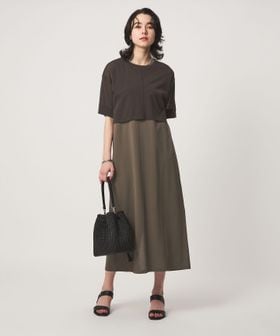 green label relaxing/チュール プルオーバー×ノースリーブ ワンピース セット 吸水速乾/ワンピース