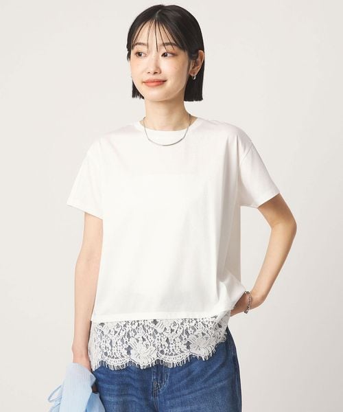 green label relaxing/スソ レース ショートスリーブ カットソー/Tシャツ / カットソー