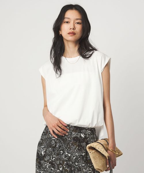 green label relaxing/フレンチスリーブ Tシャツ 汗染み防止/Tシャツ / カットソー