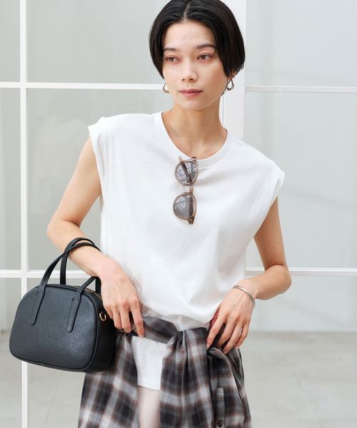 green label relaxing/フレンチスリーブ Tシャツ 汗染み防止/Tシャツ / カットソー