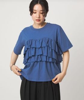 green label relaxing/【WEB限定】＜at ease＞フロント フリル ショートスリーブ カットソー/Tシャツ / カットソー