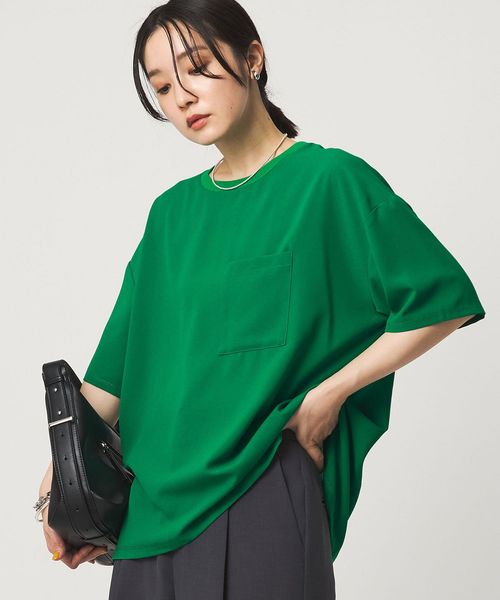 green label relaxing/【WEB限定】＜at ease＞ジョーゼット カットソー 吸水速乾/Tシャツ / カットソー