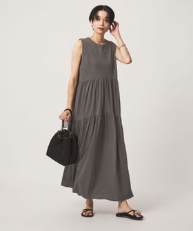green label relaxing/［size SHORTあり］カット ティアード ワンピース/ワンピース