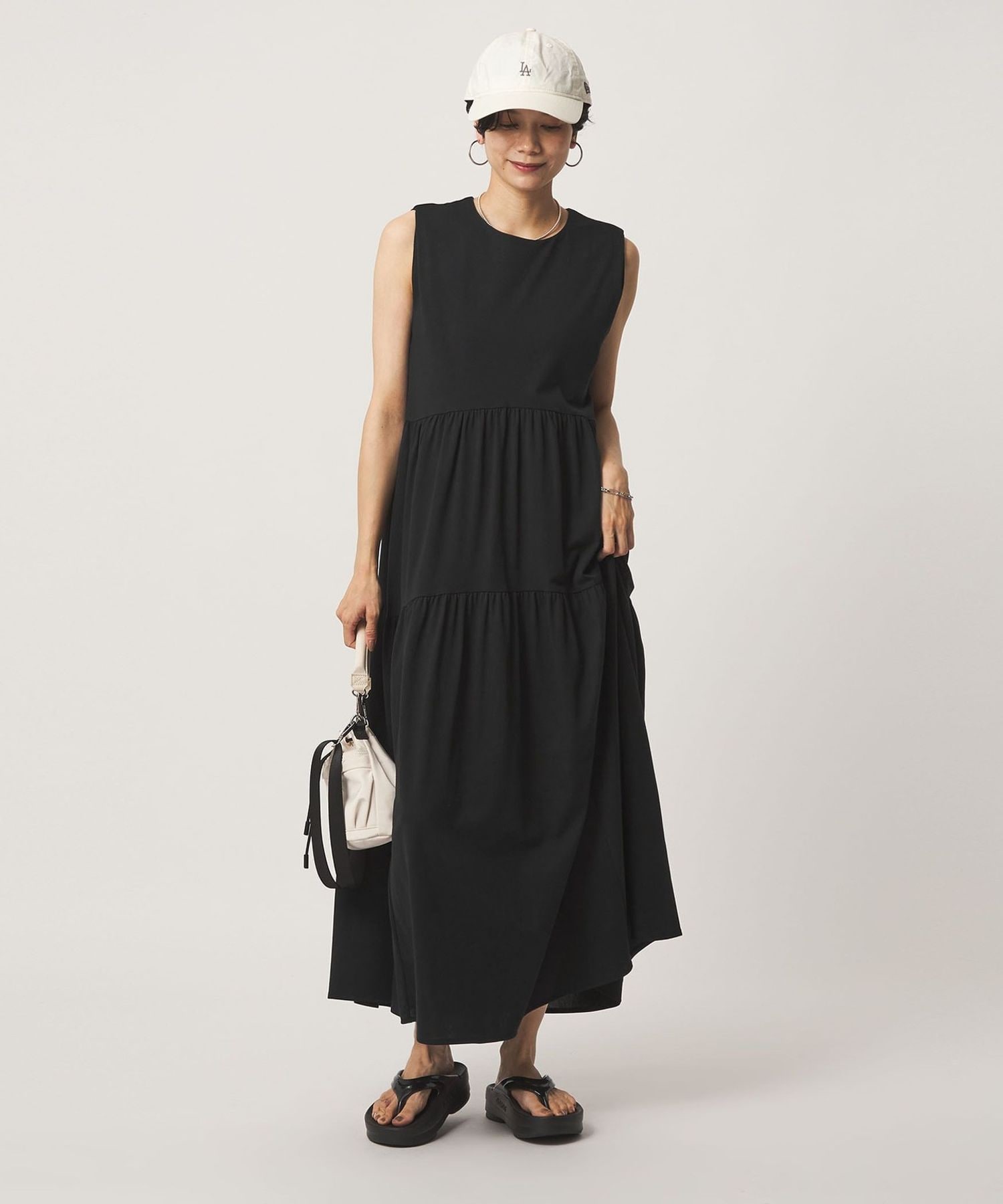size SHORTあり］カット ティアード ワンピース