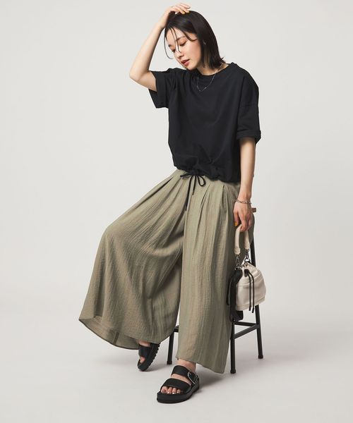 green label relaxing/【WEB限定】＜at ease＞ボイル キュロット パンツ/イージーパンツ