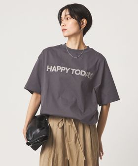 green label relaxing/ヘムギャザー ロゴ Tシャツ/Tシャツ / カットソー