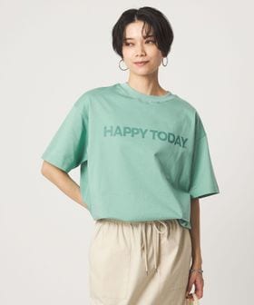 green label relaxing/ヘムギャザー ロゴ Tシャツ/Tシャツ / カットソー