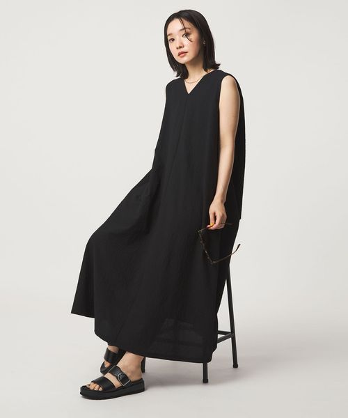 green label relaxing/【WEB限定】＜at ease＞カラミ ノースリーブ ワンピース/ワンピース