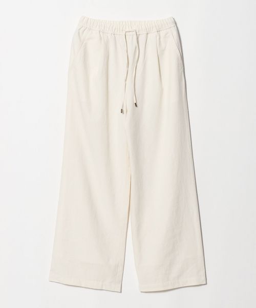 green label relaxing/BREEZE LINEN ブリーズリネン ワイド パンツ オフホワイト 2/イージーパンツ