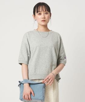 CHAMPION/【別注】＜Champion＞5分袖 スウェット プルオーバー/Tシャツ / カットソー