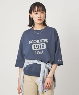 CHAMPION/【別注】＜Champion＞6分袖 プリント スウェット プルオーバー/Tシャツ / カットソー