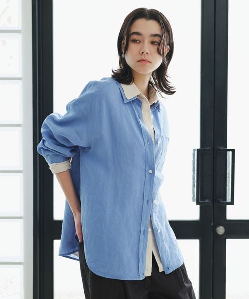 green label relaxing/【結論シリーズ】リネン2WAYシャツ［size SHORTあり］/シャツ / ブラウス
