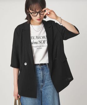 green label relaxing/【結論シリーズ】シアーエアミドルスリーブジャケット［size SHORTあり］/テーラードジャケット