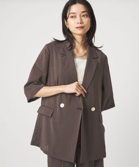 green label relaxing/【結論シリーズ】シアーエアミドルスリーブジャケット［size SHORTあり］/テーラードジャケット